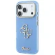 Чехол Guess IML 4G Script Metal для iPhone 17 Pro / 18 Pro, светло-голубой
