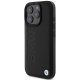 BMW iPhone 16 Pro Max vāciņš Leather Hot Stamp, melns