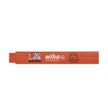 Wiha Longlife saliekamais lineāls elektriķiem 2 m, oranžs