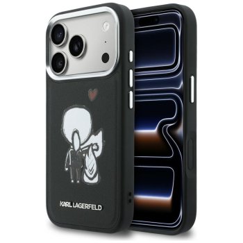 Karl Lagerfeld Karl & Choupette aizmugures logo MagSafe maciņš iPhone 17 Pro Max tālrunim – melns | Phone Case...