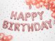 Фольгированный шар-гирлянда Happy Birthday 340x35 см, розовое золото
