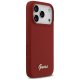 Guess iPhone 17 Pro vāciņš Silicone Script Metal Logo MagSafe, sarkans
