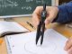 School Compass Set with Pencil and Spare Leads Geometry Kit, black