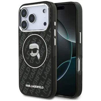 Karl Lagerfeld IML Karl Head Logo MagSafe чехол для iPhone 17 Pro - Черный