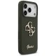 Чехол Guess для iPhone 17 Pro Max Silicone Big 4G Script, хаки