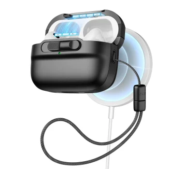 ESR Pulse Halolock MagSafe maciņš Apple AirPods Pro 1/2, melns
