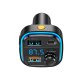 FM modulators XO BCC08 ar Bluetooth MP3 un 3.1A auto lādētāju, melns