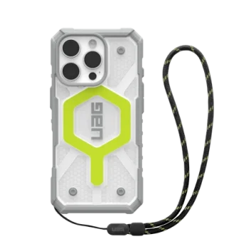 UAG Pathfinder caurspīdīgs magsafe apvalks ar cilpu iPhone 16 Pro - zaļš | Clear Bundle Case with Lanyard for Green