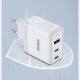 Dux Ducis Supe Si Wall Charger Adapter USB / 2x USB Type C PD 65W, Black