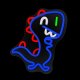 Dinosaur LED Neon Sign Jurassic Baby Dino FLNJ01 for Wall Decor, Blue
