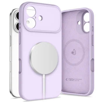 Чехол Tech-Protect Silicone MagSafe для iPhone 17 - фиолетовый