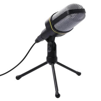 Universal Computer Microphone with Tripod Stand AK143C, Black