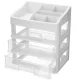 Kosmētikas organizators ar 3 atvilktnēm AG605G, balts