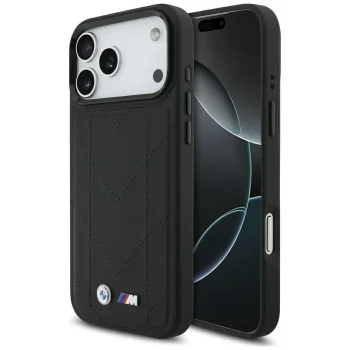 BMW iPhone 17 Pro Max vāciņš M Quilted Logo MagSafe, melns