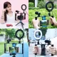 Smartphone Video Rig with LED Ring Light, Microphone, and Tripod