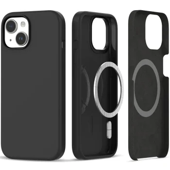Чехол Tech-Protect Silicone MagSafe для iPhone 15, Matte Black