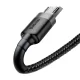 Micro USB kabelis Baseus Cafule 2.4A 1m Pelēks/Melns