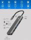 Extra Digital USB-C adapteris HDMI, 3x USB-A, SD, TF, PD 100W, pelēks