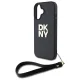 DKNY iPhone 16 vāciņš Wrist Strap Stock Logo, melns