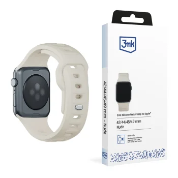 Силиконовый ремешок 3mk для Apple Watch 42/44/45/49mm бежевый