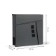 Почтовый ящик Modernhome HPB932-8 с отделением для газет, оцинкованная...