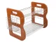 2-Tier Wooden Dish Drying Rack, Drainer with Cutlery Holder