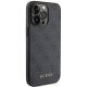 Guess iPhone 15 Pro Max Case 4G Metal Gold Logo, Gray
