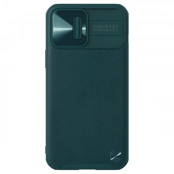 Apple iPhone 13 Pro 6.1'' Nillkin CamShield Leather Case Cover, Green | Telefona Vāciņš Maciņš Apvalks Bamperis