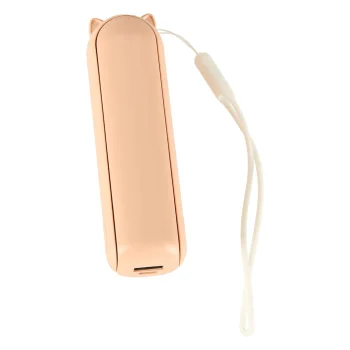 Портативный мини-вентилятор USB с функцией Power Bank, розовый