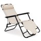Multigarden ZRL010 BEIGE Folding Garden Lounger with Headrest, Beige