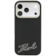 Karl Lagerfeld Grained Resin Signature Logo MagSafe vāciņš iPhone 18 Pro Max / 17 Pro Max, melns