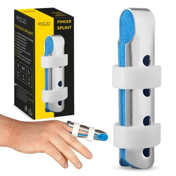 4Fizjo MED pirksta stabilizators / šina, sudraba, L izmērs