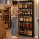 5-Tier Storage Shelving Unit ModernHome, 90x40x180 cm, Black
