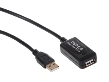 Aktīvs USB 2.0 pagarinātājs Maclean MCTV-757, USB-A, 10m, melns