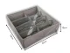 Clothes and Underwear Drawer Organizer, 8 Compartments, Grey