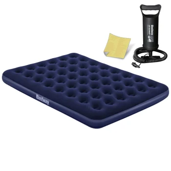 Двухместный надувной матрас Bestway 67003 с ручным насосом, 203x152x22 см
