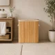 Modernhome bambusa veļas grozs, 150L, 3 nodalījumi