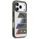 Чехол BMW M IML Metal Buttons Tricolor Lines MagSafe для iPhone 17 Pro Max — серый