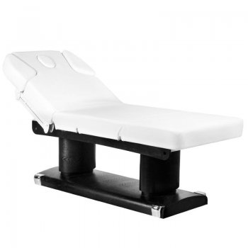 Kosmētiskā gulta, masāžas kušete AZZURRO 838, balts | Cosmetic bed, massage couch, brown / cream