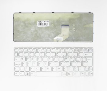 Sony Vaio SVE11 Keyboard, UK Layout, White