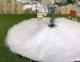 Ruhhy Christmas Tree Skirt Mat, 90 cm, White