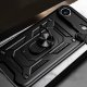 Hybrid Armor Camshield iPhone 17 Air vāciņš ar statīvu un kameras aizsargu, melns