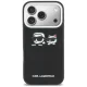 Karl Lagerfeld Karl & Choupette drukas un kabatas vāciņš iPhone 17 Pro Max – melns | Phone Case Cover