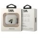 Karl Lagerfeld AirPods 3 Case Choupette Head Transparent with Glitter