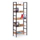 Modernhome lofta stila plaukts ar 5 plauktiem, 160 cm, metāls/MDF