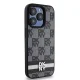 Чехол DKNY для iPhone 15 Pro Max Leather Checkered Mono Pattern, черный