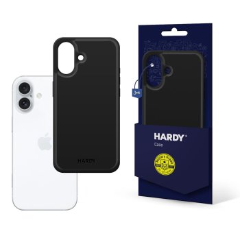 3mk Hardy Silky Leather MagCase for Apple iPhone 16 Plus Black