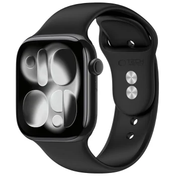 Tech-Protect Silicone siksniņa Apple Watch 44 / 45 / 46 / 49 mm, melna