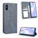 Xiaomi Redmi 9A PU Leather Retro Style Wallet Protective Cover Case, Blue | Чехол для Телефона...