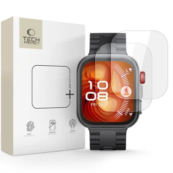 Защитное стекло Tech-Protect Glass Fit+ для Huawei Watch Fit 4 Pro, 2 шт., прозрачное